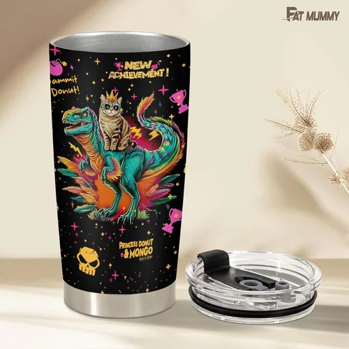 Miniatura 6 de Vaso de viaje con diseño de dragón y gato de acero inoxidable, con aislamiento, para amantes de los libros, divertido regalo para hombres y mujeres