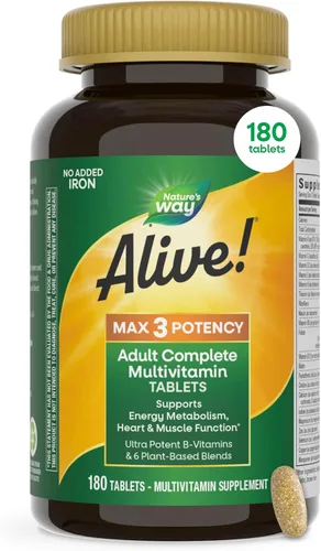 Miniatura 9 de Nature's Way ¡Vivo! Max3 Potency Daily Multivitamin, multivitaminas para adultos de alta potencia para apoyar el metabolismo de la energía celular