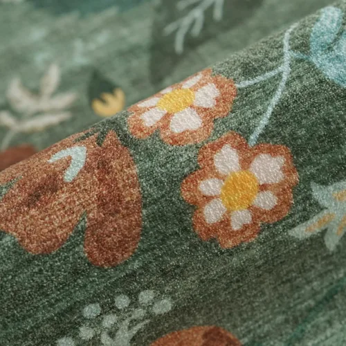 Miniatura 5 de Alfombra lavable, 2x6: fáciles de limpiar, resistente a manchas, antideslizante, no pierde pelo; para áreas de alto tráfico con mascotas, verde