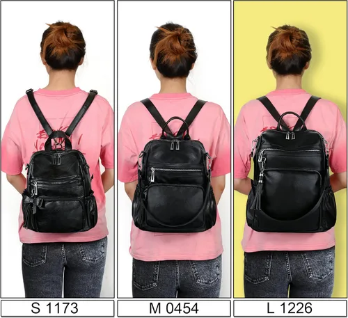 Miniatura 3 de UTO Mochila de cuero vegano para mujer, diseño de moda, convertible con borla, para viajes, con borla