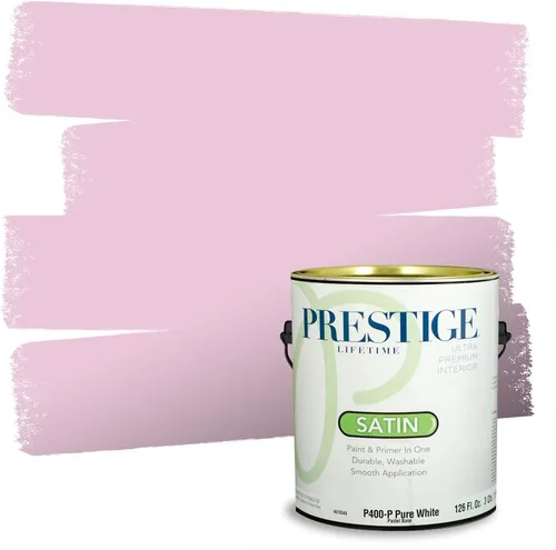 Miniatura 41 de Prestige Paints E100-T-SW6591 Pintura exterior e imprimación en uno, 1 galón, plano, combinación comparable de Sherwin Williams Amaryllis, 1 galón