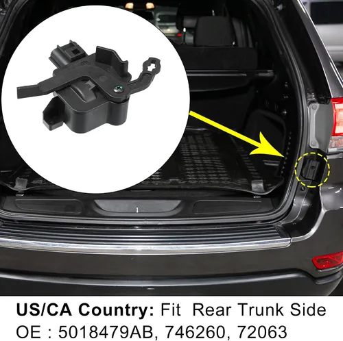 Miniatura 2 de X AUTOHAUX Ensamblaje del actuador de bloqueo del pestillo del maletero trasero para JEEP GRAND CHEROKEE 1999-2004 5018479AB 746260 72063