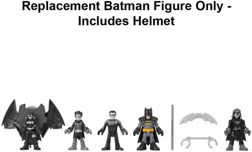 Miniatura 3 de Pieza de repuesto para Imaginext Super-Friends Playset - HML03 ~ Figura de Batman Poseable de repuesto ~ Incluye casco