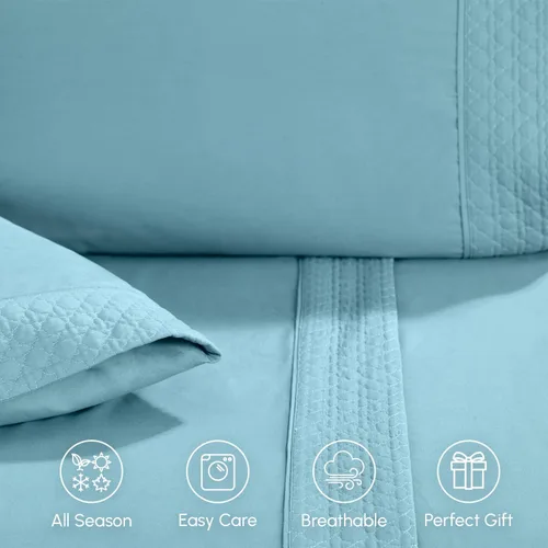 Miniatura 9 de Elegant Comfort Lujoso juego de sábanas acolchadas de 4 piezas, caja de regalo, calidad egipcia de 1500 hilos, suave, resistente a las arrugas