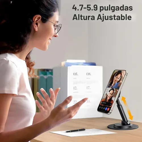 Miniatura 3 de UGREEN Soporte magnético para teléfono MagSafe, soporte de iPhone de altura ajustable para escritorio con rotación de 360° compatible con iPhone 17