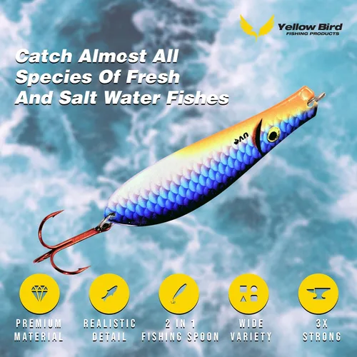 Miniatura 3 de Doctor Spoon - Paquete de 4 cucharas de pesca ultra violeta de alta calidad, con imagen innovadora y tecnología de acabado ultra violeta, ideal