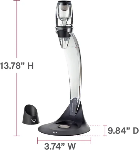 Miniatura 3 de Vinturi Aireador de Vino Deluxe Essential Vertedor de Vino Tinto y Juego de Soporte de Torre Decantador Airea Fácil y Convenientemente el Vino por