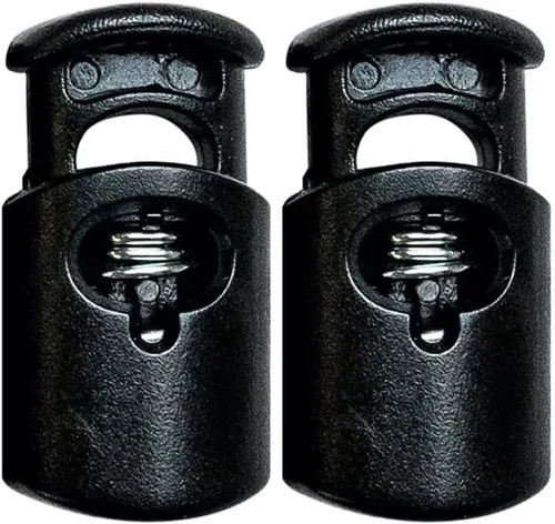 Miniatura 3 de GEAR AID Cerraduras de cordón elipse, negro, 3 pares