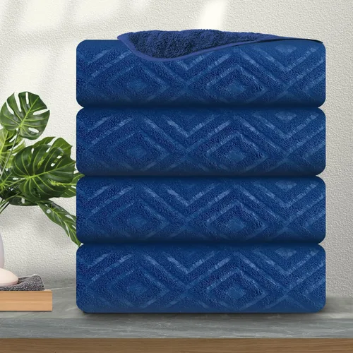 Miniatura 18 de Ferdilan - Juego de 4 toallas de baño grandes de 35 x 70 pulgadas, 600 GSM, ultra suaves y absorbentes, para silla de baño, color negro, toallas