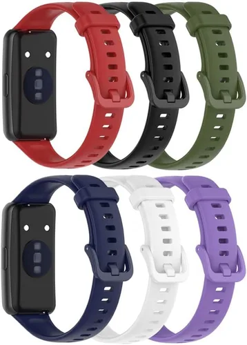 Senter Banda de repuesto de goma suave de liberación rápida para Huawei Band 7 Smart Watch 6 unidades-a