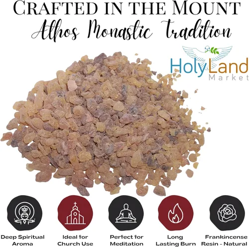 Miniatura 3 de Auténtico incienso de incienso de Tierra Santa – Aroma sagrado del Santo Sepulcro y las Iglesias de Natividad – Hecho a mano por monjes del Monte