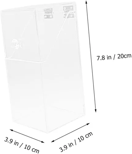 Miniatura 2 de FOMIYES 1 juego de recipientes de almacenamiento de brochas de maquillaje acrílicas con tapa a prueba de polvo, cubo duradero para organización