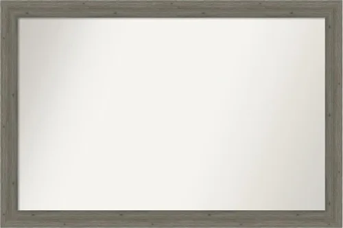 Miniatura 334 de Amanti Art Espejo de pared personalizado no biselado (24.5 x 24.5 pulgadas), marco gris marrón alta, varios tamaños personalizados, espejo de baño