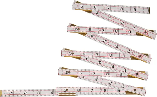 Miniatura 2 de Crescent Lufkin - Regla de madera para báscula de ingeniero Red End de 58 pulgadas x 6 pies, 1066DN, color blanco