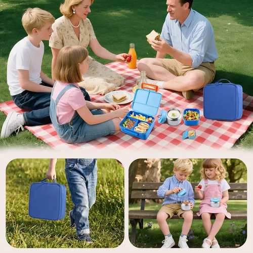 Miniatura 8 de Lonchera Bento para niños con termo, a prueba de fugas, con tarro de comida aislado de 8 onzas, bolsa de almuerzo, sin BPA, apta para lavavajillas