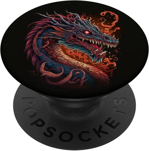 Miniatura 6 de Cool Fantasy Chinese Asian Dragon PopSockets MagSafe PopGrip para iPhone