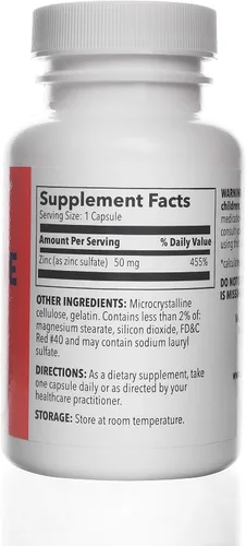 Miniatura 3 de Sulfato de Zinc 220 mg 100 cápsulas Suplemento dietético