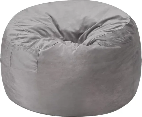 Miniatura 8 de Homguava - Sillón puff de 4 pies Sillón estilo puff grande de 4 pulgadas con relleno de espuma viscoelástica, sofá suave con funda de terciopelo