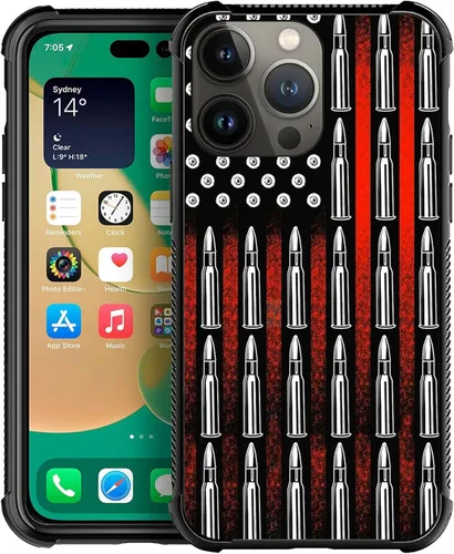 Miniatura 96 de Funda compatible con iPhone X/XS, diseño de bandera estadounidense de béisbol, TPU suave, a prueba de golpes, de vidrio templado, para iPhone X/XS