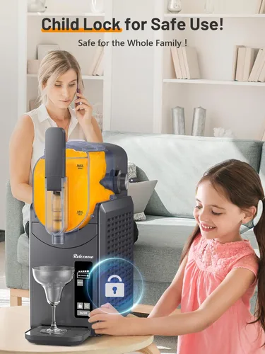 Miniatura 5 de RELEXNOW Máquina de granizado para el hogar, 6 programas preestablecidos, frappés de servicio suave, batidos, margaritas y bebidas congeladas,