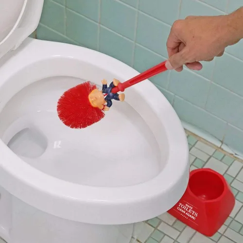 Miniatura 4 de Fairly Odd Novelties Donald Trump - Escobilla para inodoro, diseño de elefante, regalo político, color rojo