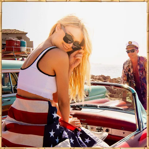 Miniatura 2 de Woodies Gafas de sol de madera polarizadas con funda de sol de bambú para hombres y mujeres, protección 100% UVAUVB