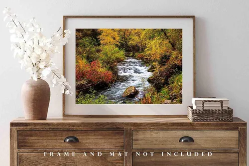 Miniatura 4 de Black Hills Photography Print (Not Framed) Picture of Creek Surrounded by Fall Foliage on Autumn Day in Spearfish Canyon South Dakota Nature Wall