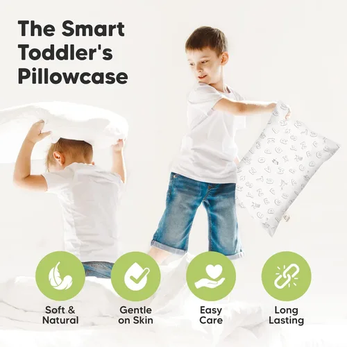 Miniatura 6 de KeaBabies Funda de almohada para niños pequeños de 13 x 18 pulgadas, funda de almohada de algodón orgánico para niños, niñas, funda de algodón suave