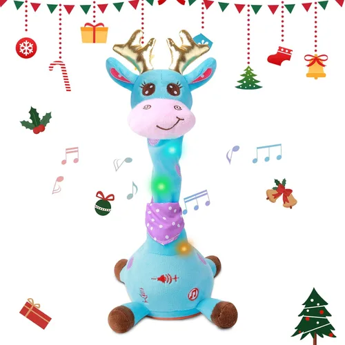 Miniatura 15 de LUKETURE Peluche de nutria respiratoria con movimiento rítmico, luz nocturna suave y ruido blanco, compañero de peluche calmante para relajación