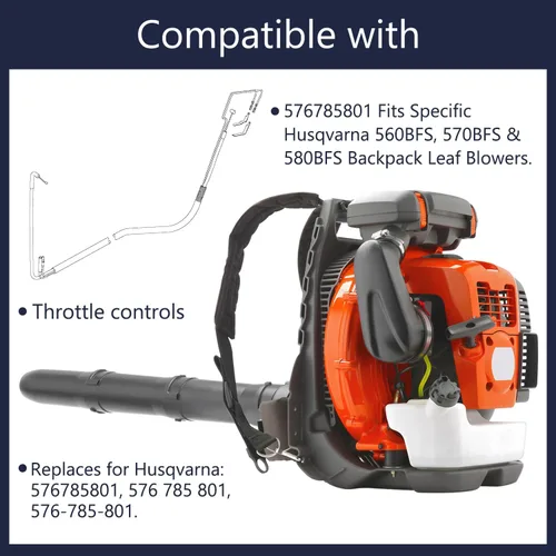 Miniatura 3 de 576785801 Reemplazo del cable del acelerador para Husqvarna 576 785 801 576-785-801 apto para sopladores de mochila 560BTS 570BTS 580BTS