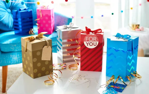 Miniatura 4 de Cajas de regalo American Greetings a presión, multicolor con diseños (6 cajas)