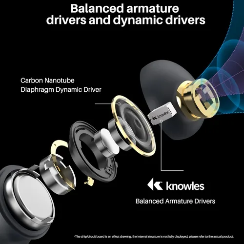 Miniatura 8 de TOZO Golden X1 - Auriculares inalámbricos Bluetooth compatibles con LDAC HD de audio-decodificación de audio, OrigX de alta resolución inalámbrico