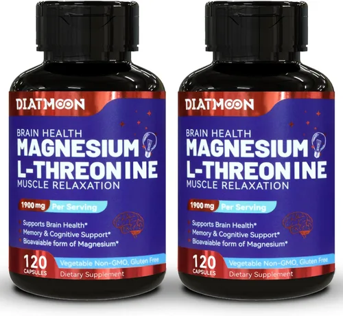 Cápsulas de magnesio L-treonina, suplemento de treonina de magnesio de 1900 mg, Magteína, apoyo cognitivo y para el sueño, sin OMG, sin gluten, 240