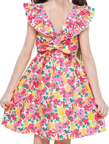 Miniatura 122 de Vestido de verano para niña, de algodón, con diseño floral