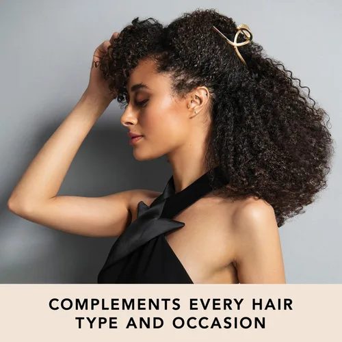 Miniatura 4 de The Hair Edit Pinza de pelo con forma de moño francés – Pinza de pelo elegante para mujer, elegante pinza de metal dorado, regalo ideal para mujer
