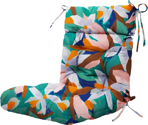 Miniatura 15 de ARTPLAN Cojín para silla de exteriores, cojín de respaldo alto para patio con lazo para silla mecedora Adirondack, 44 x 21 x 4 pulgadas, 1 unidad