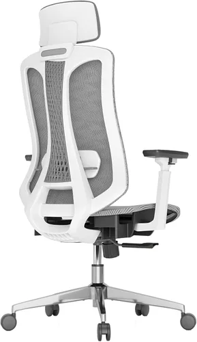 Logicfox Silla de oficina ergonómica, silla de escritorio de malla con respaldo alto, soporte lumbar ajustable y reposabrazos 3D, silla giratoria