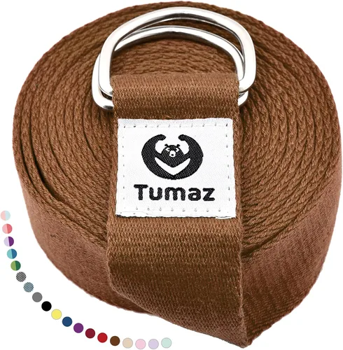 Miniatura 17 de Tumaz Yoga Strap/Stretch Bands [15+ Colors, 6/8/10 Feet Options] with Extra Safe Adjustable D-Ring Buckle, Durable and Comfy Delicate Texture - Best