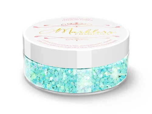 Miniatura 204 de MARBLERS Brillantina de forma gruesa de grado cosmético [estrella] 0.11 onzas (0.11 oz) Escamas No tóxica Vegana Libre de crueldad animal