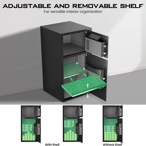Miniatura 5 de 2025 NUEVA caja fuerte grande para el hogar a prueba de fuego e impermeable, caja de seguridad de 6.0 pies cúbicos con ranura de caída y caja