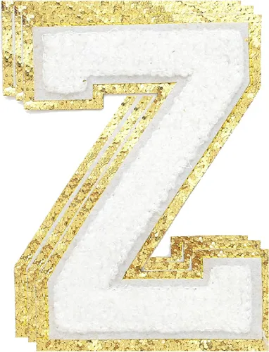 Miniatura 205 de 3 parches de números de chenilla negra, tamaño grande de 4-1/2" parches de números para planchar, parches universitarios para ropa, 8" Borde oro rosa