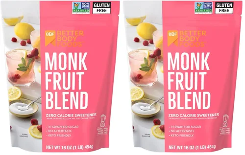 Miniatura 11 de BetterBody Foods Mezcla de edulcorante de alulosa de fruta de monje orgánico, sustituto de azúcar de caña cruda, cero calorías, apto para dieta