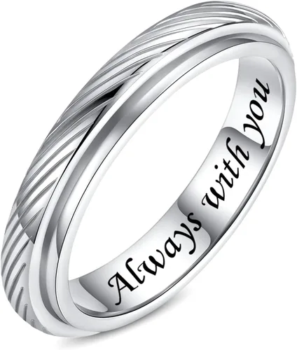 Anxiety Ring for Daughter Fidget Ring for Women - 925 Sterling Silver Rings for Teen Spinner Rings Jewelry for Women
