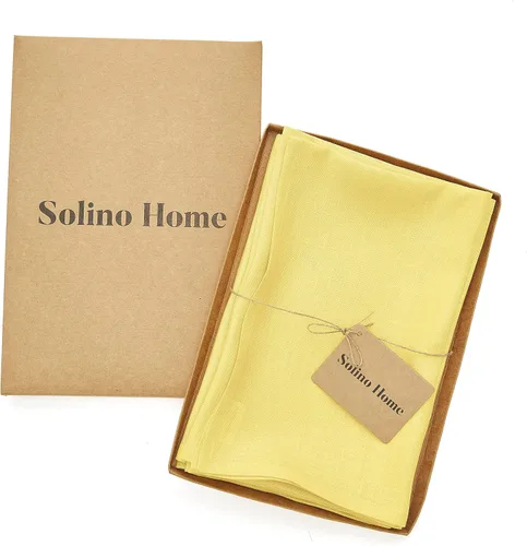 Miniatura 68 de Solino Home Juego de 4 manteles individuales blancos de 100 % lino puro de 14 x 14 pulgadas para invierno, San Valentín, primavera, Pascua, Fete