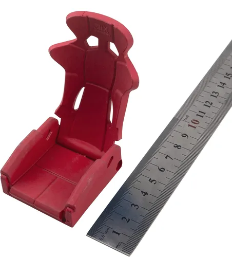 Miniatura 6 de 2 piezas Vgoohobby de plástico RC juguete asiento de coche simulación RC silla oruga accesorios compatibles con Traxxas TRX-4 Axial SCX10 90046 Rojo