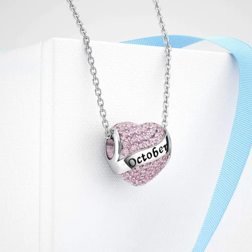 Miniatura 4 de Abalorio Dalaran de plata de ley 925 con forma de corazón, para brazalete, feliz cumpleaños, para mujer