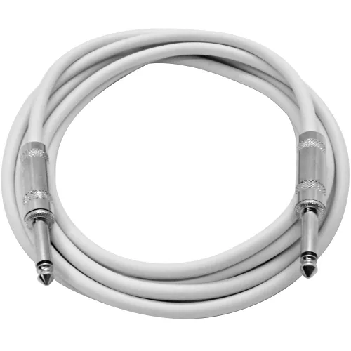 Miniatura 2 de Seismic Audio - SASTSX-10White-6PK - Paquete de 6 cables de conexión TS blancos de 10 pies de 1/4 pulgadas - Cables de conexión de audio profesional