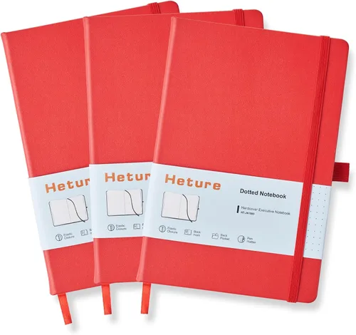 Miniatura 9 de Heture Cuadernos de tapa dura, cuadernos rayados A5 para escribir 160 páginas, 8.2 x 5.5 pulgadas, cuadernos clásicos rayados para Negro
