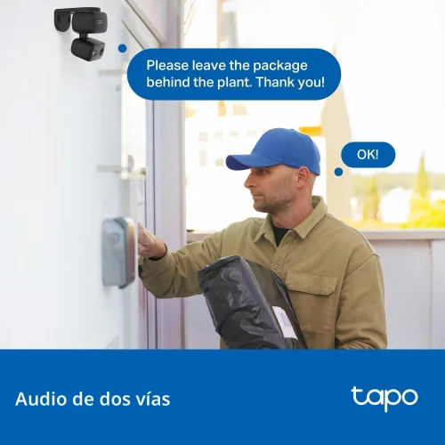 Miniatura 11 de Tapo - Cámara de seguridad 2K 3MP con inclinación/giro para interiores/exteriores, detección y seguimiento gratuito de personas/llanto de bebés