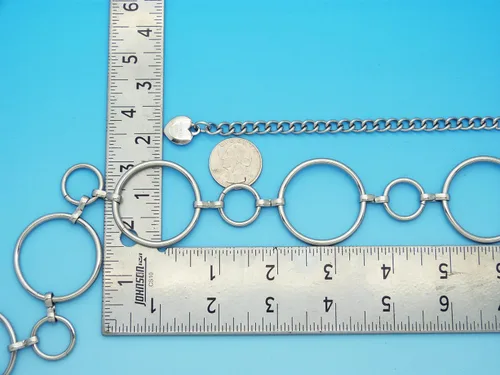 Miniatura 4 de Cinturón de acero inoxidable para mujer, resistente, no cambia
